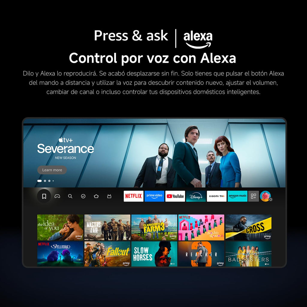 XIAOMI TV F 32, 32 polegadas (81 cm), HD, Smart TV, Fire OS7, controlo de voz Alexa, áudio Dolby, DTS Virtual: X, DTS-HD, compatível com Apple AirPlay, 2025