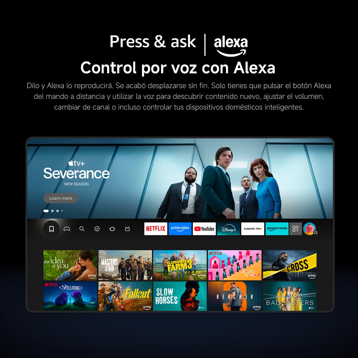 XIAOMI TV F 32, 32 polegadas (81 cm), HD, Smart TV, Fire OS7, controlo de voz Alexa, áudio Dolby, DTS Virtual: X, DTS-HD, compatível com Apple AirPlay, 2025