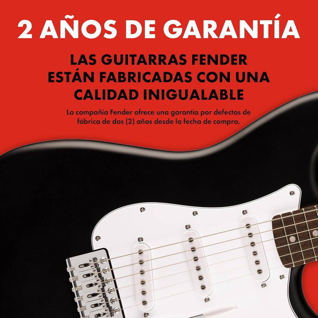 Fender Squier Debut Series Stratocaster Guitarra Eléctrica, Guitarra para Principiantes, con 2 Años de Garantía, Negro