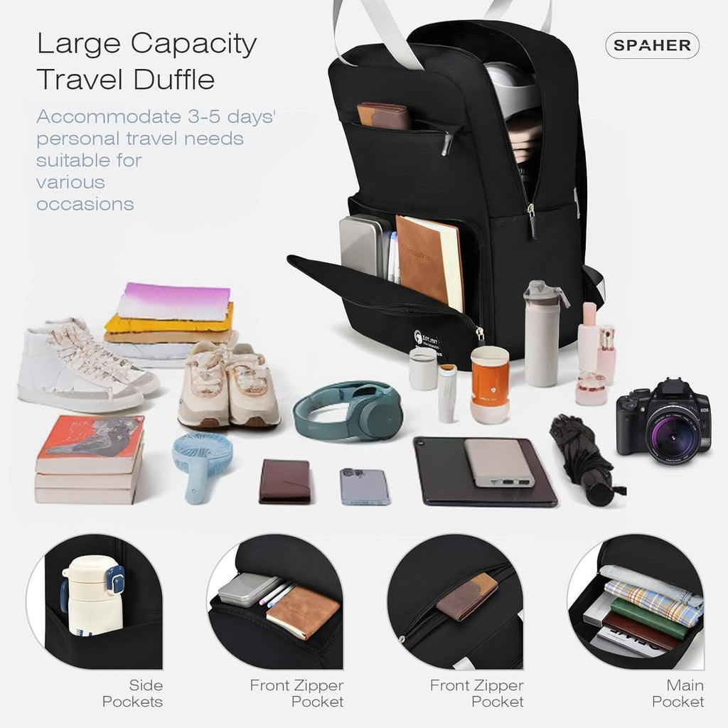 SPAHER Mochila dobrável viagem cabine avion 40 x 30 x 15 British Airways Air Europa Iberia bagagem de mão 20 l mochila escolar pequena casual homem mulher para portátil 14 polegadas Travel Backpack