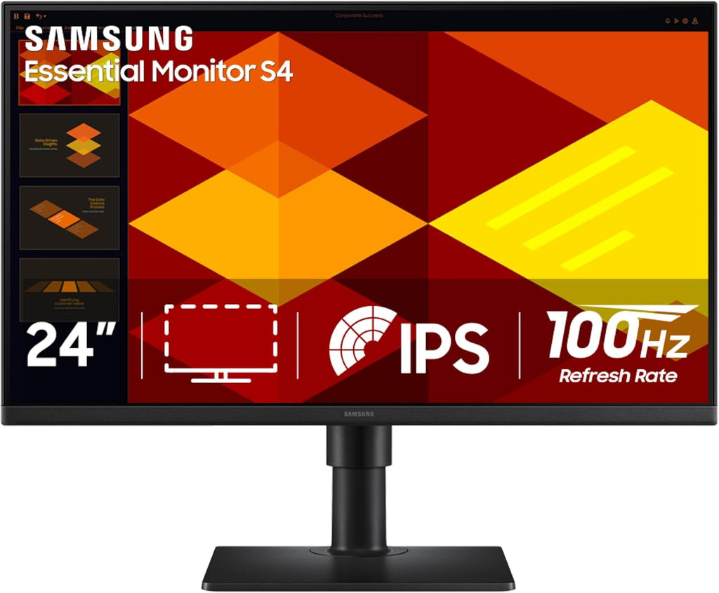 Samsung 27” (S40GD) Borderless Business Monitor with IPS Panel, 100Hz Refresh Rate, Eye Saver Mode, Ergonomic Design, Game Picture Mode, LS27D402GANXGO, 3 Yr Warranty