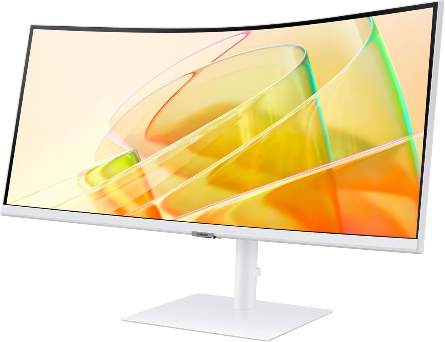 Samsung 34” ViewFinity (S65TC) Series Ultra-WQHD 1000R Curved Computer Monitor, HDR10, 100Hz, AMD FreeSync, Thunderbolt 4, Height Adjustable Stand, Built-in Speakers, Eye Care, LS34C650TANXGO, 2024
