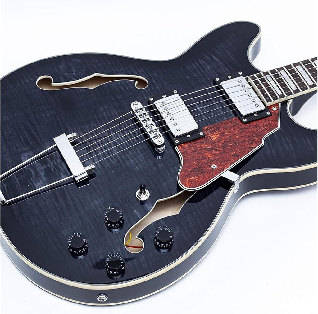 Kits de guitarra elétrica guitarra elétrica de jazz de corpo semi oco instrumento profissional