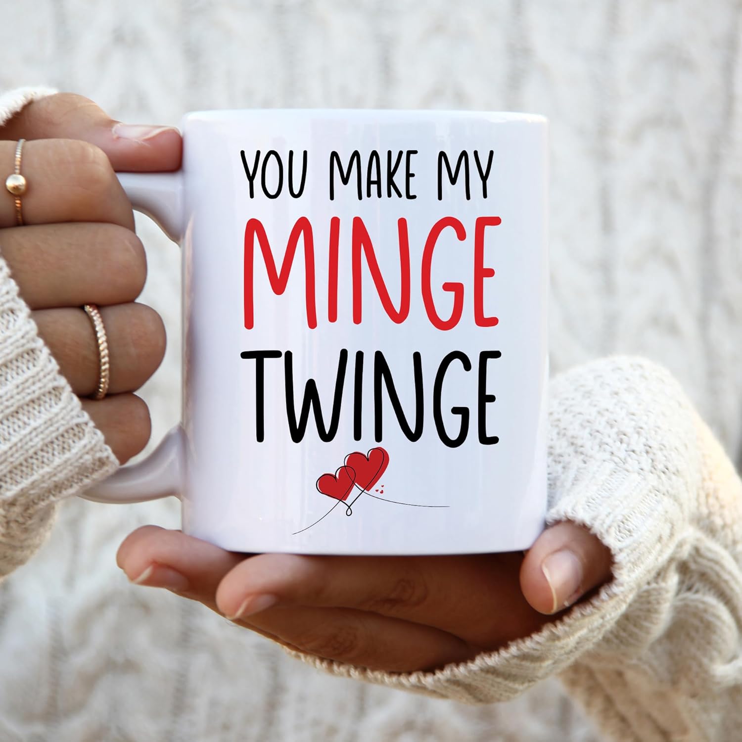 Jungle Mug Caneca do Dia dos Namorados | You Make My Minge Twinge | Caneca de aniversário para ele | Caneca de café | Dia dos Namorados | Presentes de namorado | Presentes de namorado