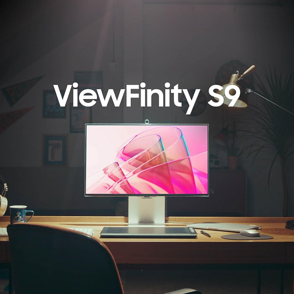 Samsung 27" ViewFinity S9 Series 5K Computer Monitor, Thunderbolt 4, DisplayPort, Matte Display, 4K Slimfit-Camera, Slim Metal Design, AirPlay, Smart-TV Apps, Gaming Hub, LS27C900PANXZA