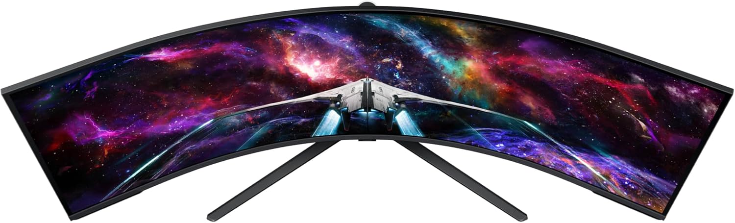 SAMSUNG 57" Odyssey Neo G9 (G95NC) Series Dual 4K UHD 1000R Curved Gaming Monitor, 240Hz, 1ms with DisplayPort 2.1, Quantum Mini-LED, DisplayHDR 1000, AMD FreeSync Premium Pro, LS57CG952NNXZA