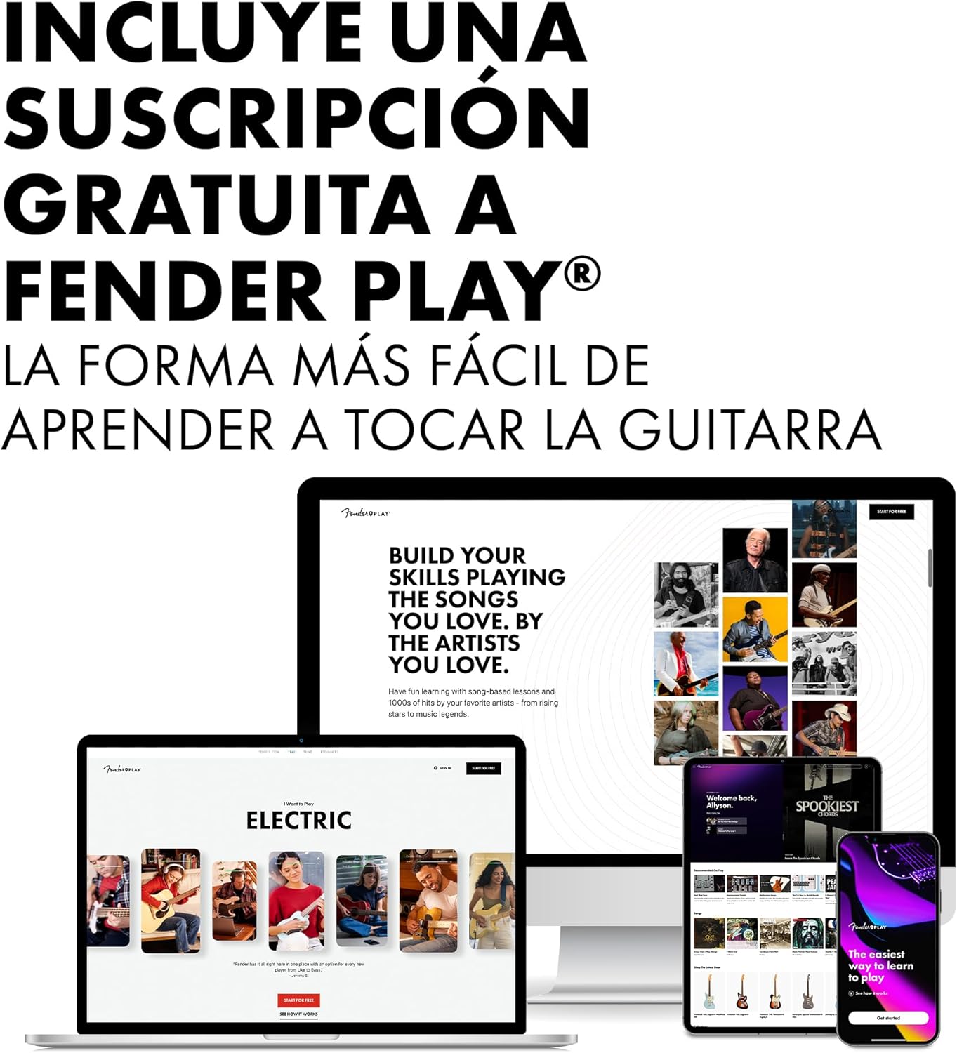 Fender Squier Debut Series Stratocaster Guitarra Eléctrica, Guitarra para Principiantes, con 2 Años de Garantía, Negro