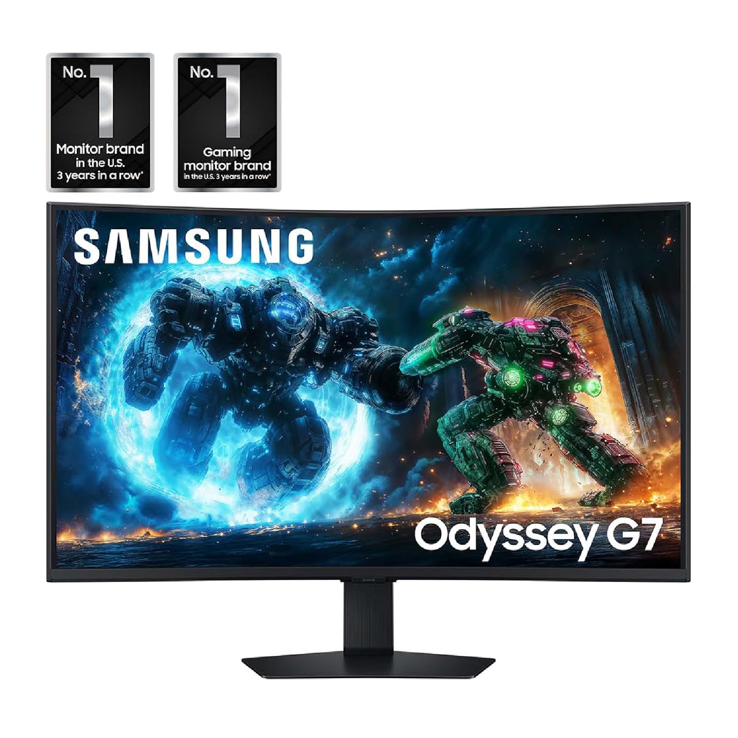 Samsung 37” Odyssey G7 (G75F) 4K UHD Resolution, 165Hz, Curved Gaming Monitor, 1ms Response Time (GtG), VESA DisplayHDR™ 600, AMD FreeSync™ Premium Pro, LS37FG75DENXZA, 2025