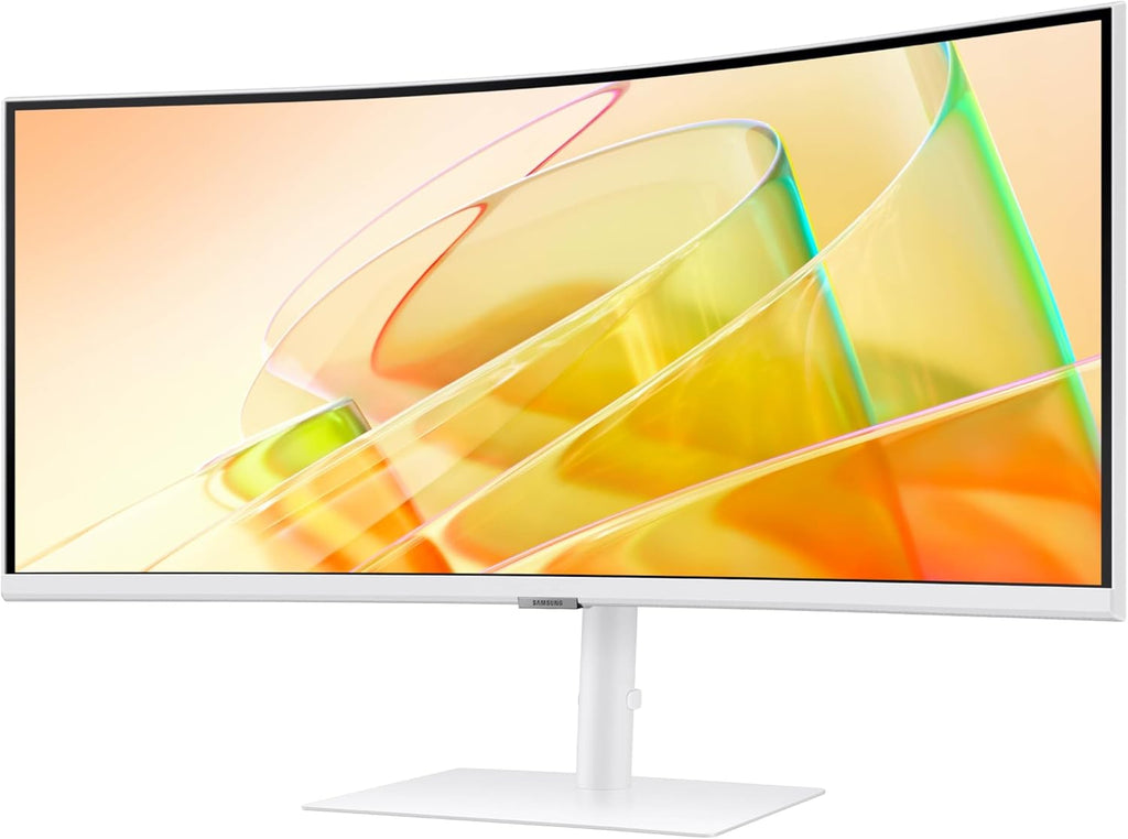 Samsung 34” ViewFinity (S65TC) Series Ultra-WQHD 1000R Curved Computer Monitor, HDR10, 100Hz, AMD FreeSync, Thunderbolt 4, Height Adjustable Stand, Built-in Speakers, Eye Care, LS34C650TANXGO, 2024