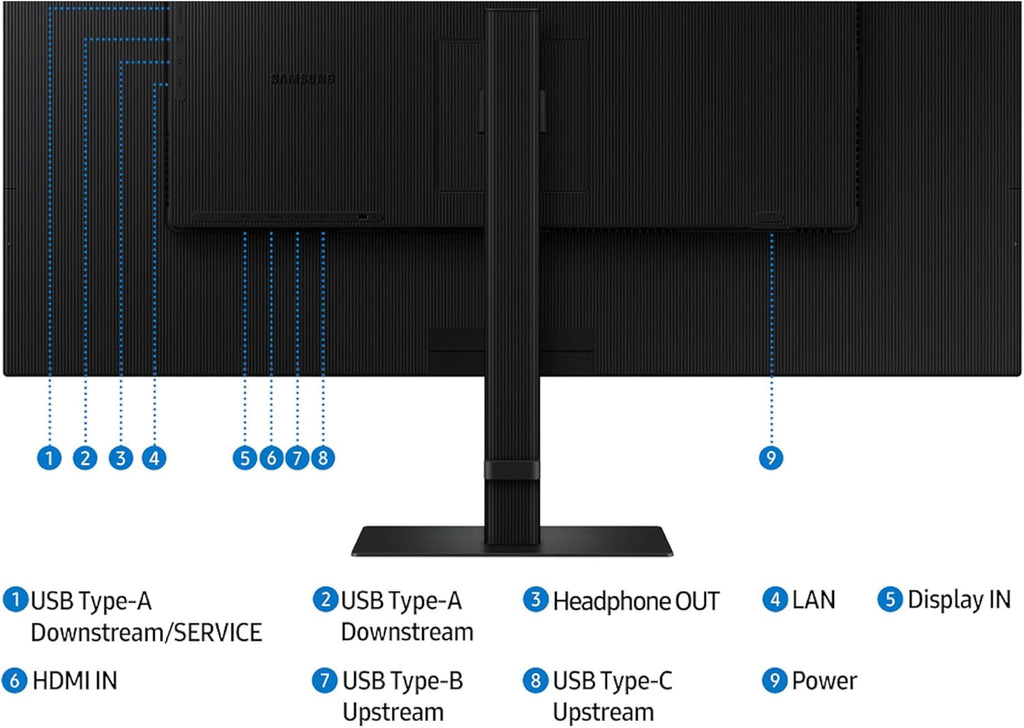 Samsung 37” ViewFinity S8 (S80UD) 4K UHD HDR10 High Resolution Monitor with USB-C and Ergonomic Design, Built-in KVM Switch, Intelligent Eye Care, LS37D800UANXZA, 2025