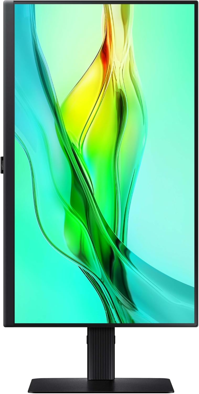 SAMSUNG 24" ViewFinity S6 (S60UD) Series QHD High Resolution Computer Monitor, 100Hz, HDR10, USB-C, Built-In LAN Port, Daisy Chain Support, Easy Setup, Height Adjustable Stand, LS24D606UANXZA, 2024