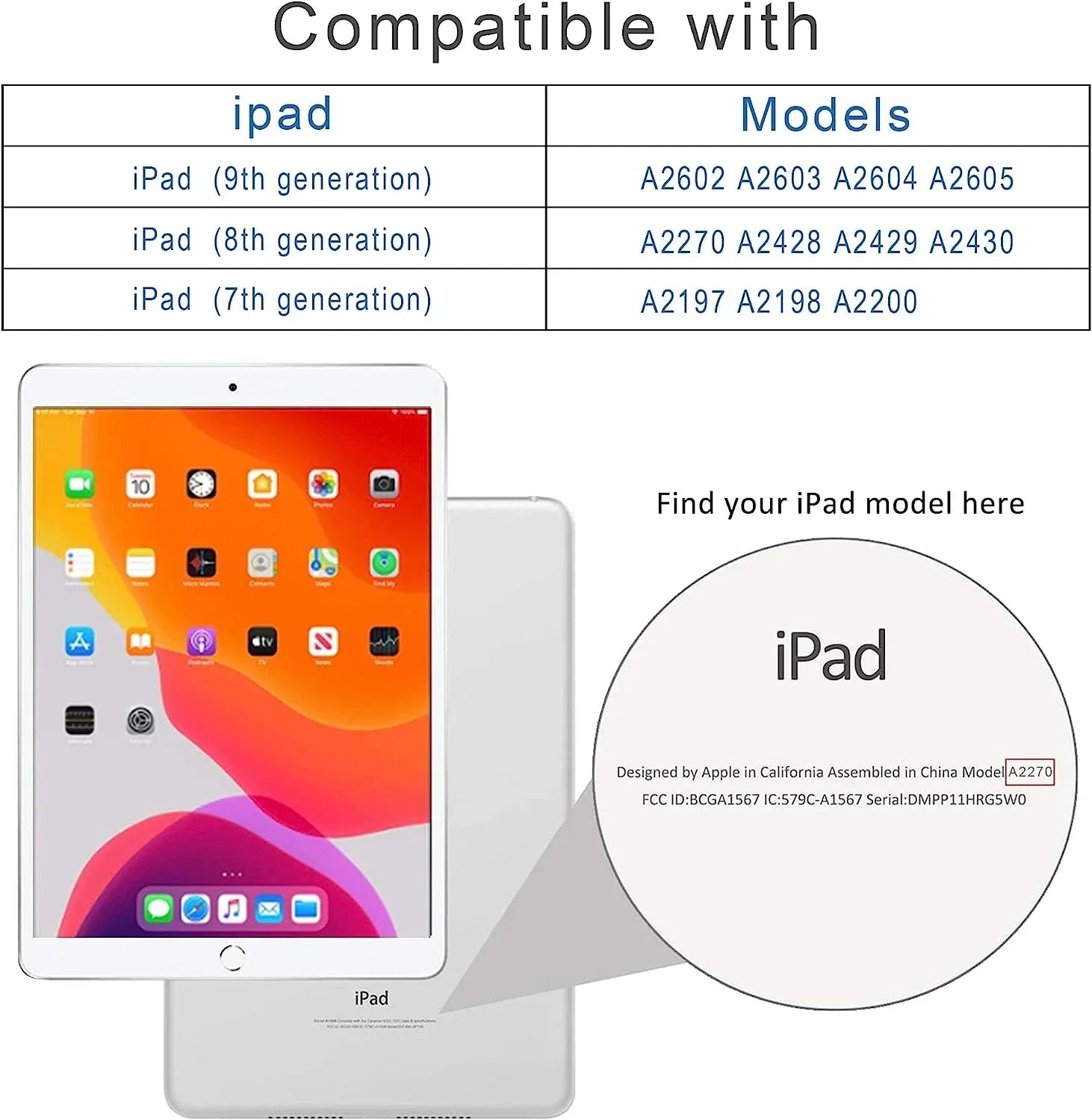 Capa para iPad 10.ª/ 11.ªgeração (2022/2025)- 10,9 polegadas compatível com Apple Pencil Preta