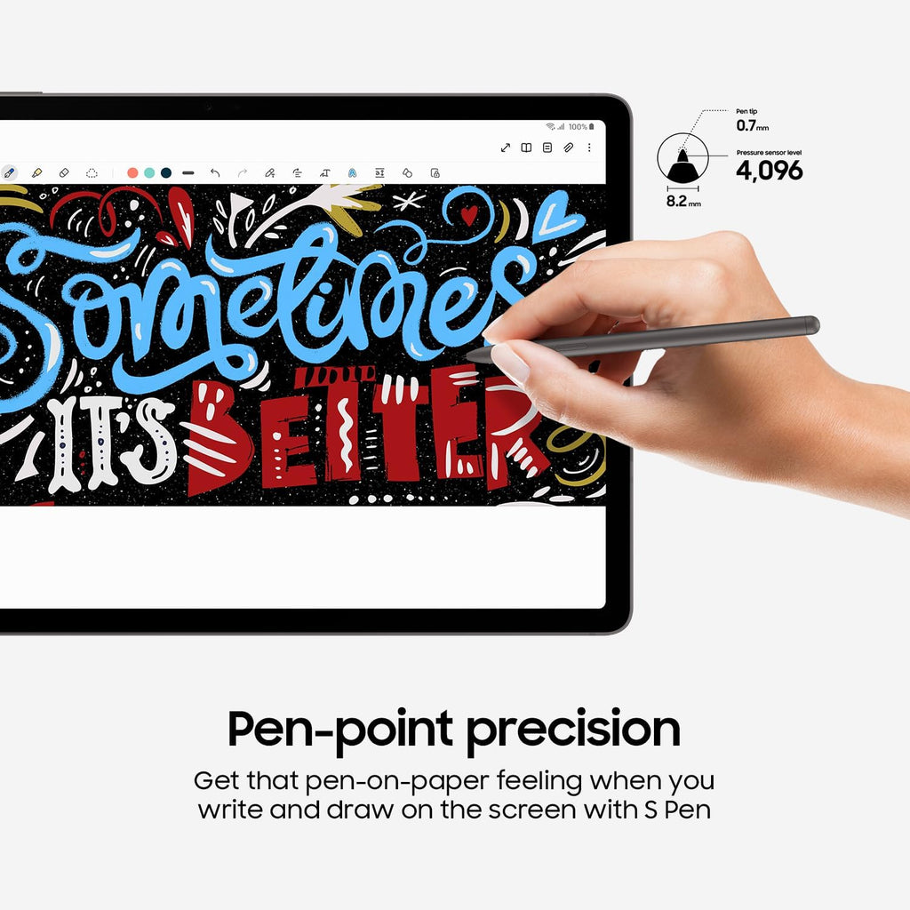 Samsung Galaxy Tab S9 FE 10.9” 256GB WiFi Android Tablet, Large Display, Long Battery Life, Powerful Processor, S Pen, 8MP Camera, Lightweight Durable Design,Expandable Storage,US Version,2023 Silver