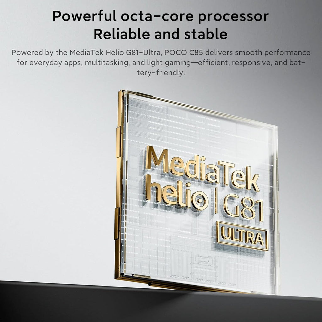 XIAOMI POCO C85 4G Smartphone 8+256GB,Batterie 6000mAh,6.9" 120hz écran immersif,MediaTek G81 Ultra,50MP AI Double Caméra, IP64,Noir