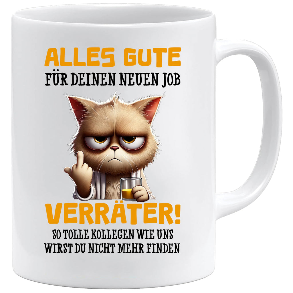 Caneca da colega | Caneca com texto em alemão Alles Gute Für Neuen Job Tasse | Lustige Tassen | Abschiesgeschenk Kollegen | Geschenk zum Abschied - Jobwechsel Abschieesgeschenk für Kollegen (Schwarz)