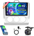 4G+64G Wireless Carplay Android 13 Car Radio for Ford Focus Mk2 Mk3 Exi MT 2 3 2004-2011 9 Inch with Android Auto Navi GPS WiFi Bluetooth FM/RDS/Dab/DVR/SWC Rear Camera