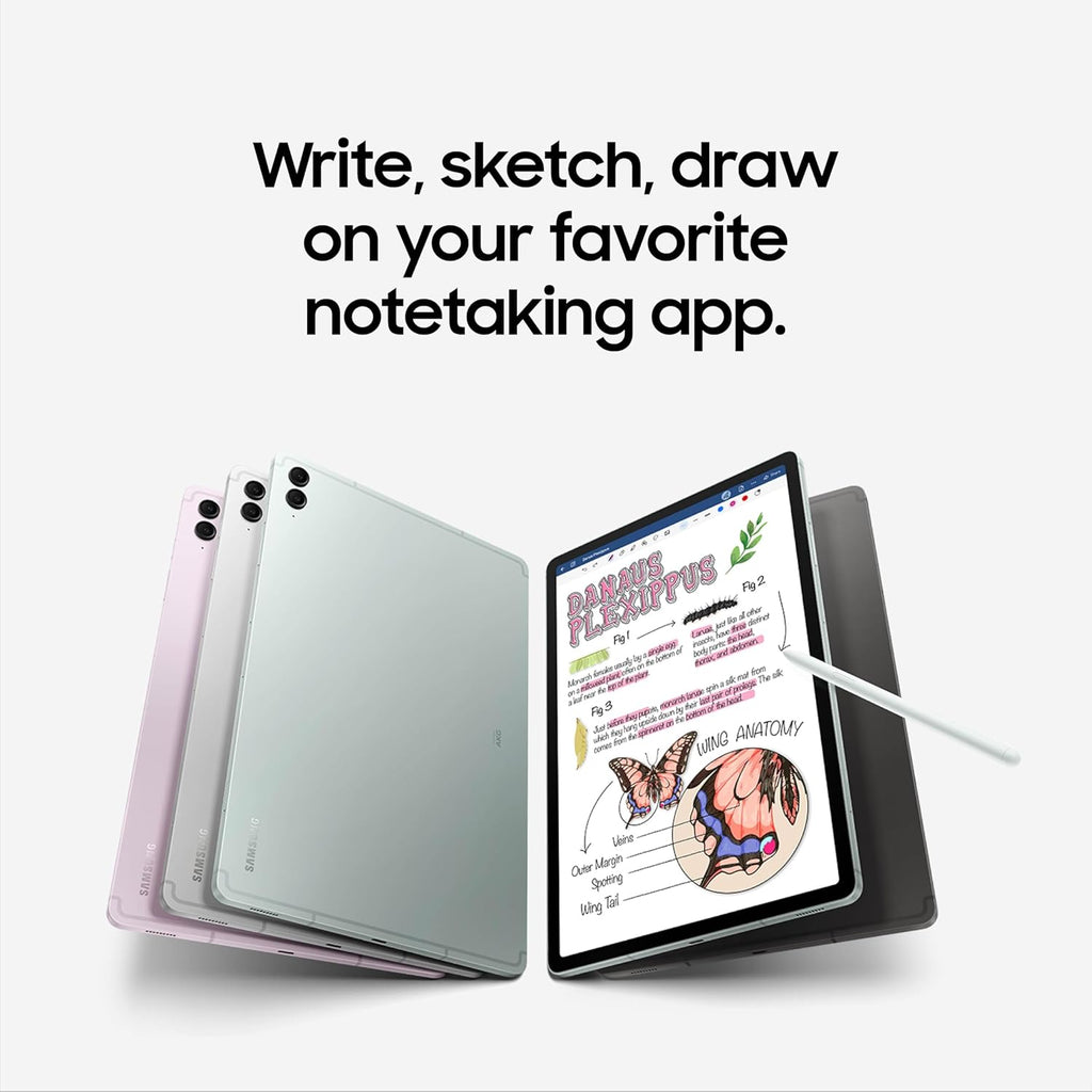 Samsung Galaxy Tab S9 FE+ Plus 12.4” 256GB Android Tablet, Long Battery Life, Powerful Processor, S Pen, 8MP Camera, Lightweight Durable Design, Expandable Storage, US Version, 2023, Mint