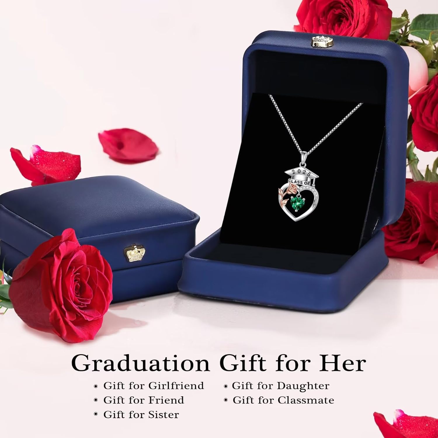 Iefil 2025 Graduation Gifts for Her - Graduation Necklace 2025, 2025 Ideal Gifts for Women Daughter Girlfriend Sisters Her