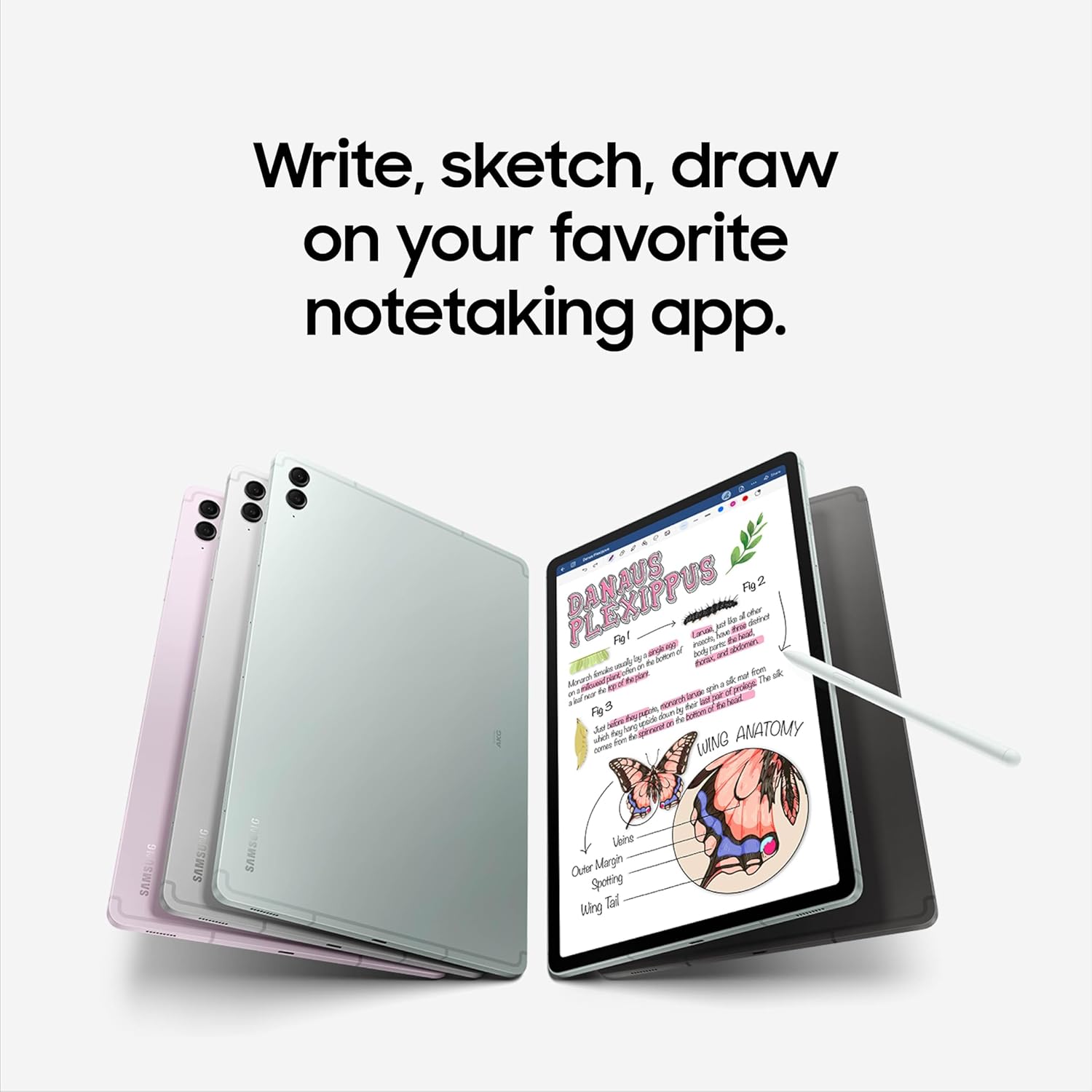 Samsung Galaxy Tab S9 FE+ Plus 12.4” 256GB Android Tablet, Long Battery Life, Powerful Processor, S Pen, 8MP Camera, Lightweight Durable Design, Expandable Storage, US Version, 2023, Gray