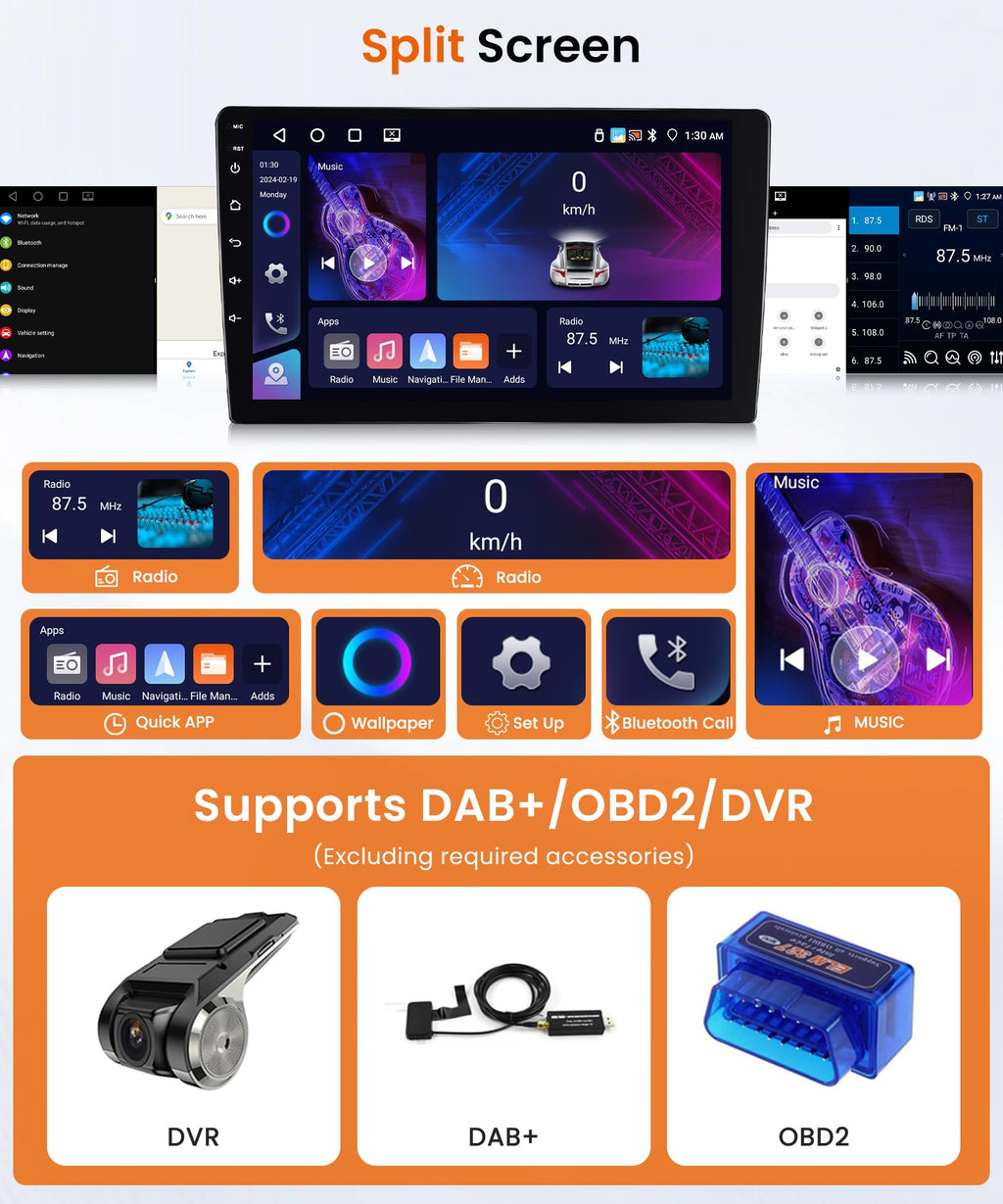 4G+64G Wireless Carplay Android Car Radio for Mercedes Benz S Class W220 VV220 1998-2005 9 Inch Radio with Android Auto GPS Navi WiFi Mirror Link Bluetooth FM/RDS/32 EQ/USB/SWC Rear Camera