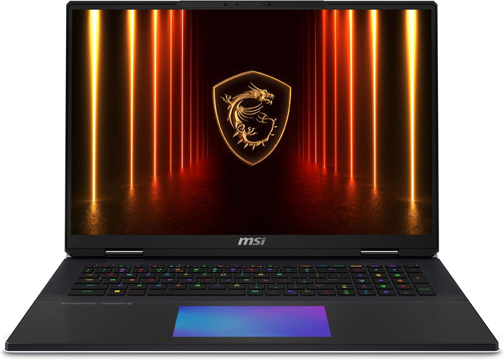 MSI Titan 18 HX AI 18" 120Hz MiniLED UHD+ Gaming Laptop: Intel Ultra 9-285HX, NVIDIA Geforce RTX 5090, 64GB DDR5, 6TB NVMe SSD, Thunderbolt 5, Wi-Fi 7, Win 11 Pro: Black A2XWJG-614US