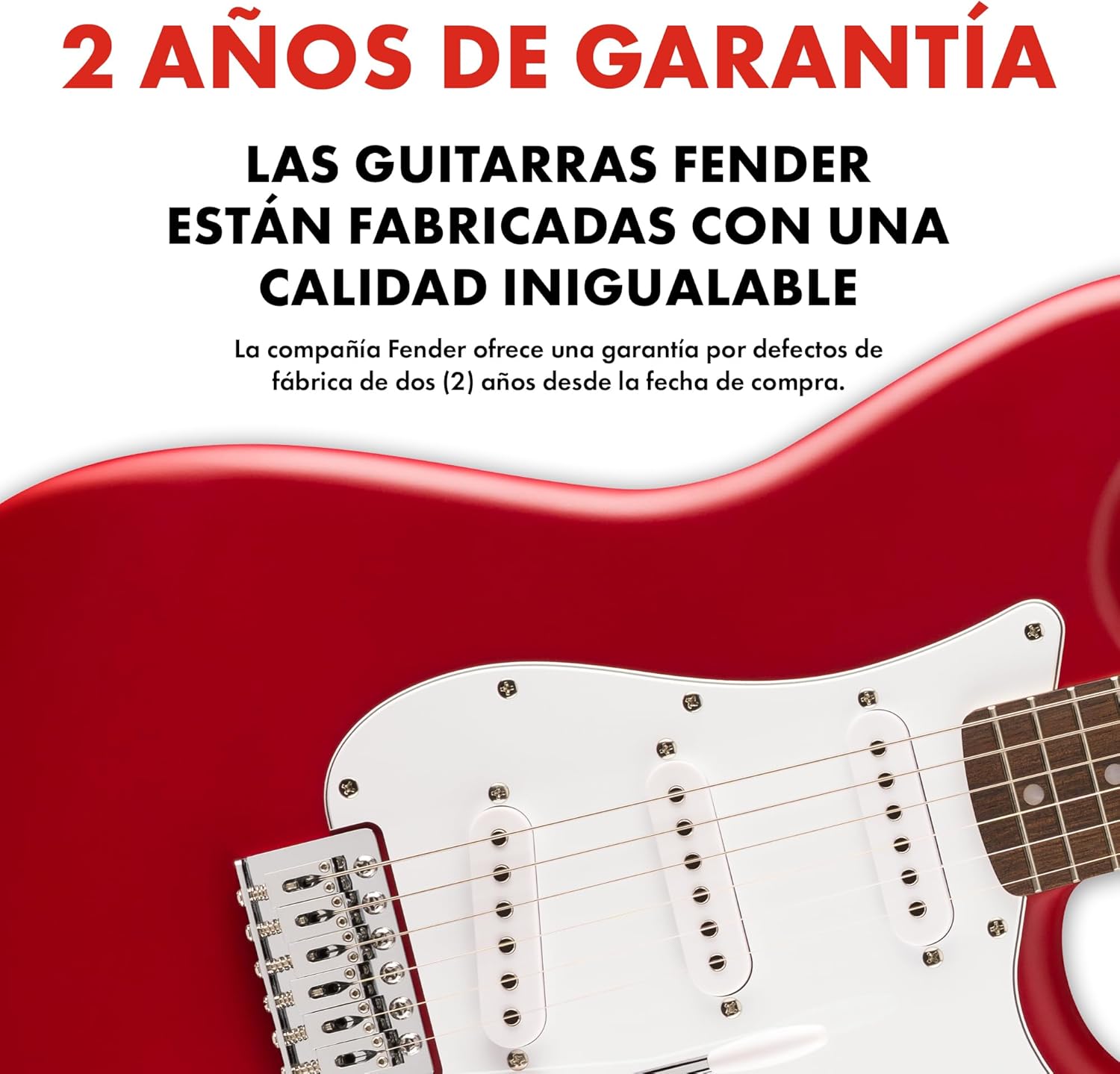 Fender Squier Debut Series Stratocaster Guitarra Eléctrica, Guitarra para Principiantes, con 2 Años de Garantía, Rojo Dakota