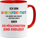 Jungle Mug Caneca de presente para colegas | Caneca com texto em alemão Unbeaufsichtigt Spruch Lustig | Geschenk Abschied Kollelegin Büro | Funny Tasse Arbeit Frauen Männer
