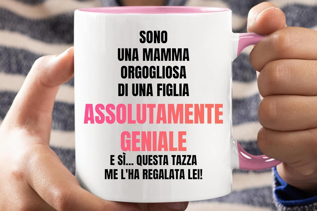 Jungle Mug Caneca com texto em alemão Stolze Mama von genialer Tochter für Mutter