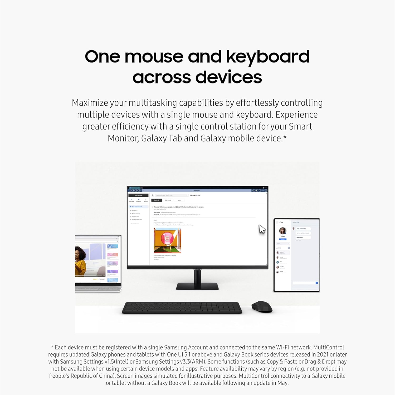 SAMSUNG 27-Inch M5 (M50D) Series FHD Smart Monitor with Streaming TV, Speakers, HDR10, Gaming Hub, Multiple Ports, Workout Tracker, Vision Accessibility Tools, LS27DM501ENXZA, 2024