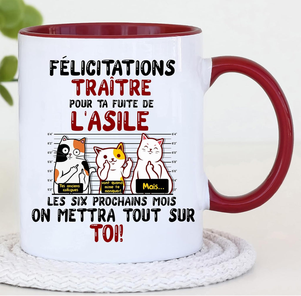 Jungle Mug Caneca colega | Parabéns traidor | Caneca | Presente para homem | Ideia de presente para mulher | Presente para colegas de trabalho para mulher | Ideia de presente de humor | retiro