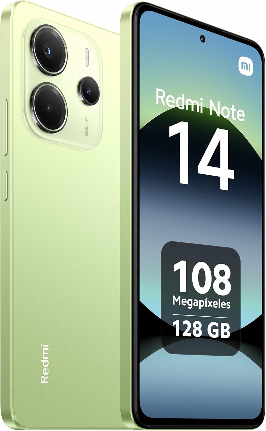 XIAOMI Redmi Note 14 - Smartphone de 6+128GB, Pantalla de 6.67" AMOLED FHD+ 120Hz, MediaTek Helio G99-Ultra, cámara de 108MP, TurboCharge 33W, 5500 mAh, Cargador no Incluido, Verde (Versión ES)