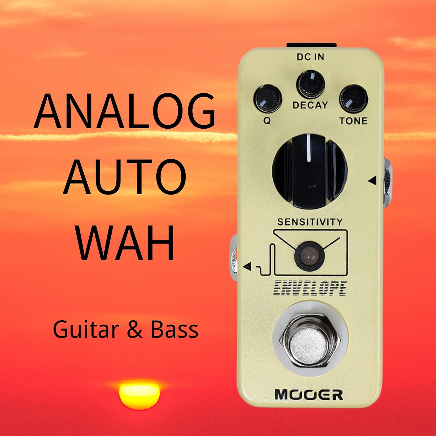 MOOER - Analog envelope filter, dynamic automatic Wah pedal, exaggerated funk, subtle and sensual, static frequency filter effects for guitar and bass.