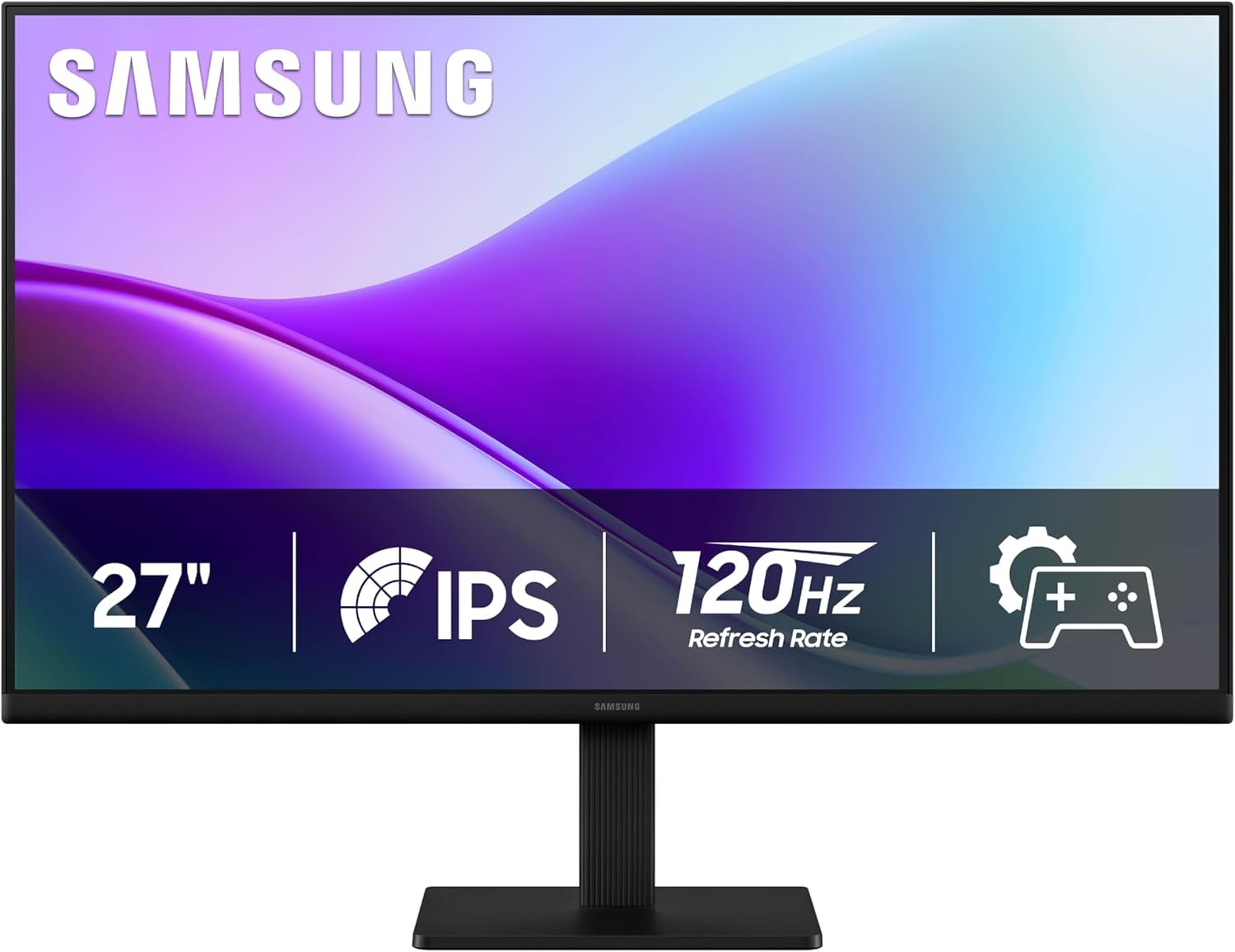 Samsung 24" S3 (S32GF) FHD High Resolution 120Hz Monitor with IPS Panel, Flicker Free, Eye Saver Mode, LS24F320GANXZA, 2025