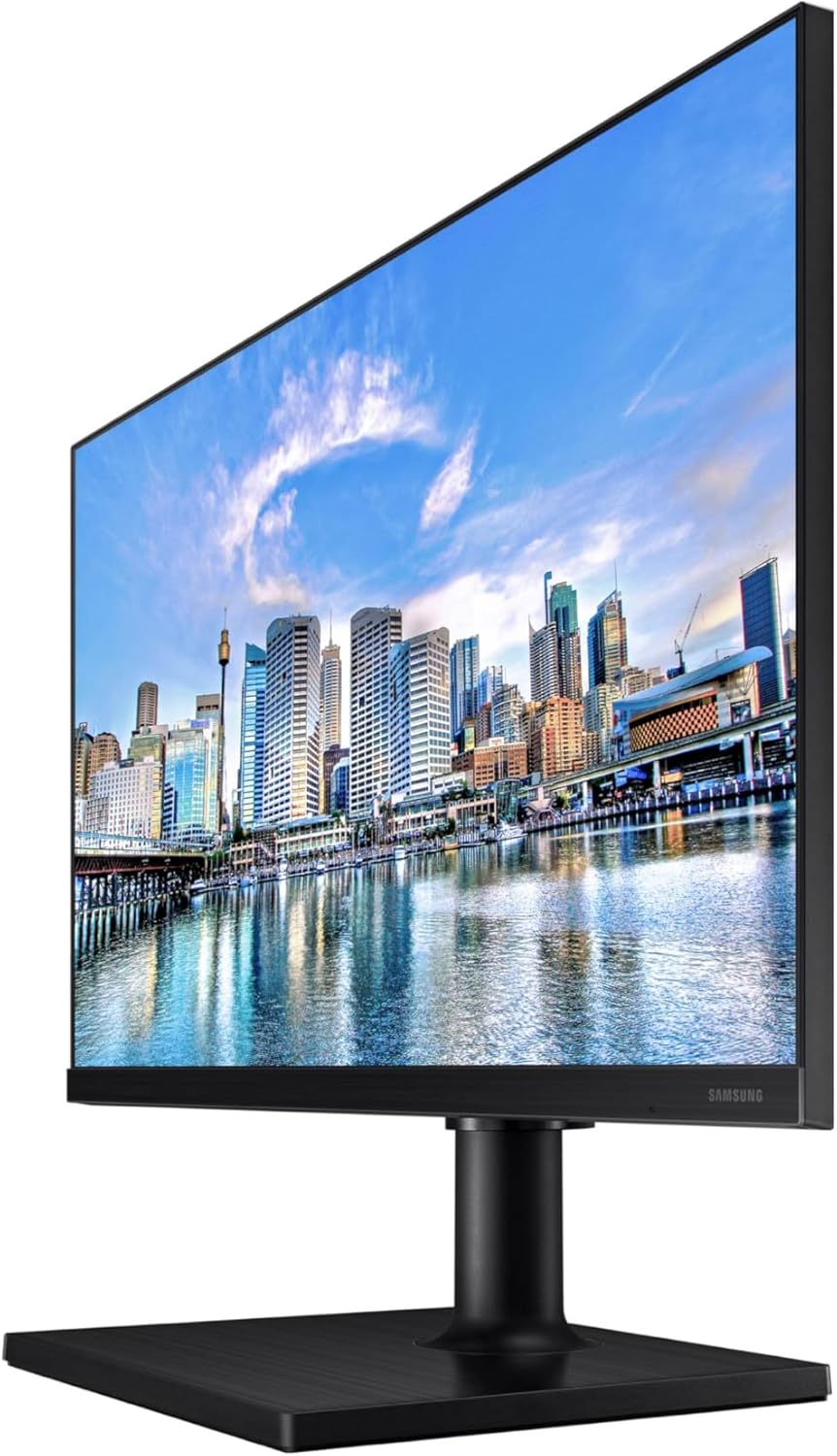 SAMSUNG FT45 Series 24-Inch FHD 1080p Computer Monitor, 75Hz, IPS Panel, HDMI, DisplayPort, USB Hub, Height Adjustable Stand, 3 Yr WRNTY (LF24T454FQNXGO),Black
