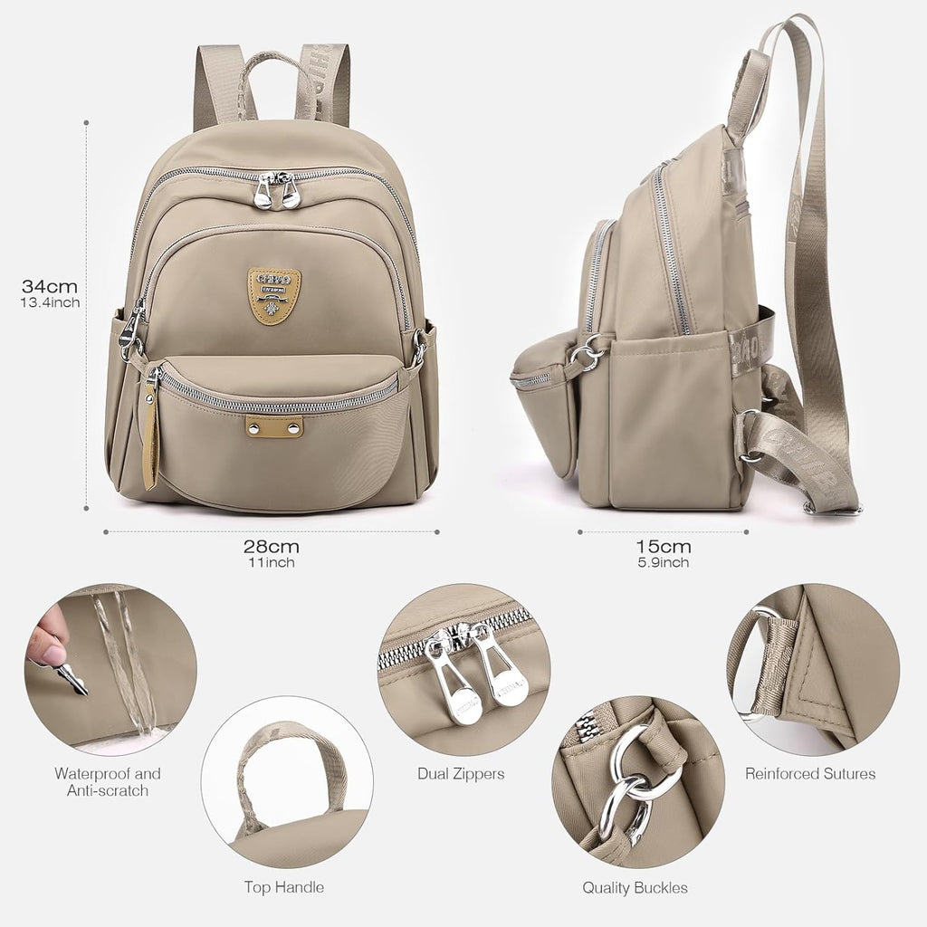 SPAHER Mochila anti-roubo casual para mulher, impermeável, mala de mão, viagem, nylon, pequena, escola, presente para meninas e uso diário, Roxo, Mochilas daypack