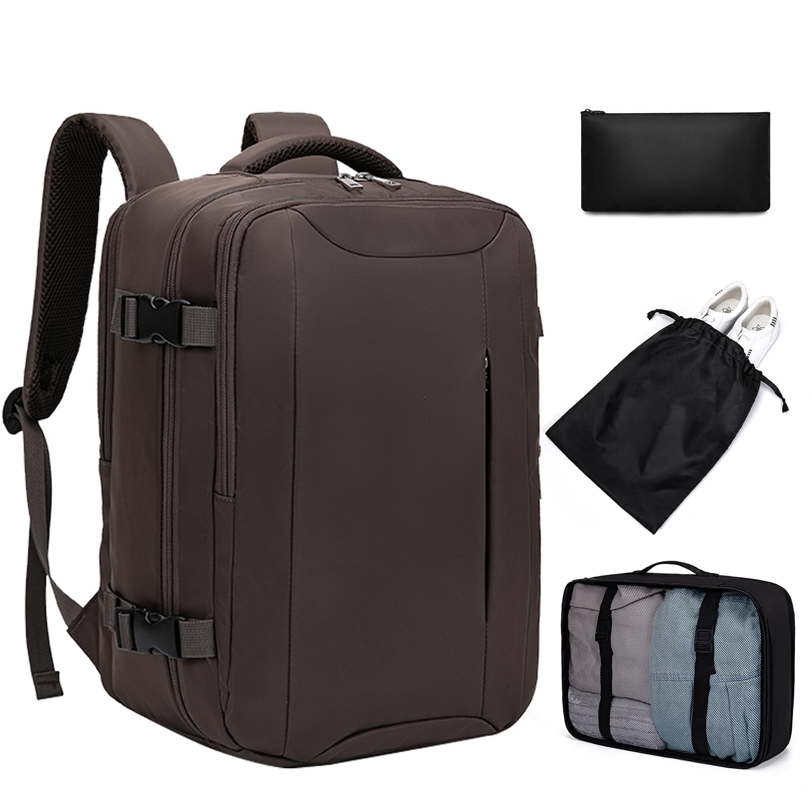 Mochila Viaje Cabina Avion para Ryanair Maleta Bolsas de Cabina con Organizador de Equipaje 3 Sets Mochila de Viaje Equipaje de Mano para Mujer Hombre 20L