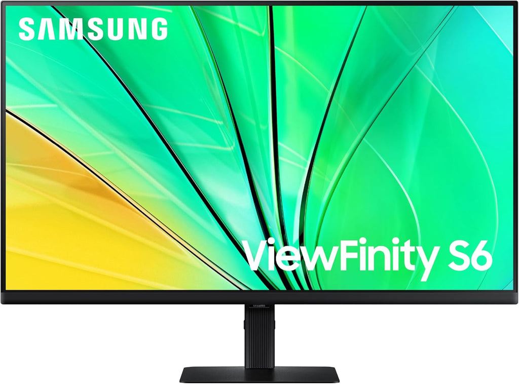 SAMSUNG 27" ViewFinity S6 (S60UD) Series QHD High Resolution Computer Monitor, 100Hz, HDR10, USB-C, Built-In LAN Port, Daisy Chain Support, Easy Setup, Height Adjustable Stand, LS27D606UANXGO, 2024