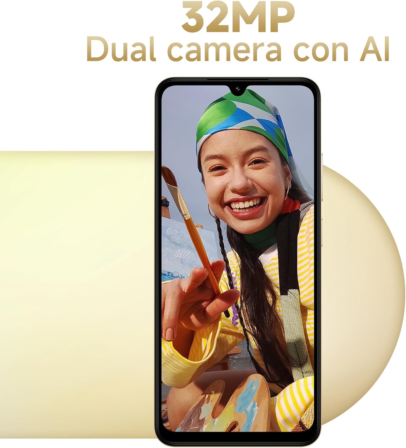 XIAOMI Redmi A5 Móvil 6.88" 120Hz, 64GB+3GB RAM - Cámara AI 32MP, Batería 5200mAh, Lector Huella, Procesador Octa-Core - Oro