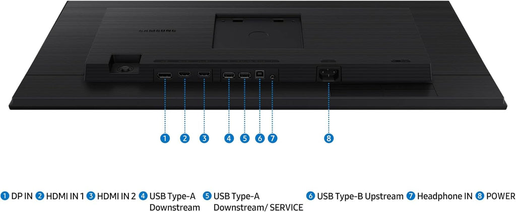 Samsung 27” (S40GD) Borderless Business Monitor with IPS Panel, 100Hz Refresh Rate, Eye Saver Mode, Ergonomic Design, Game Picture Mode, LS27D408GANXGO