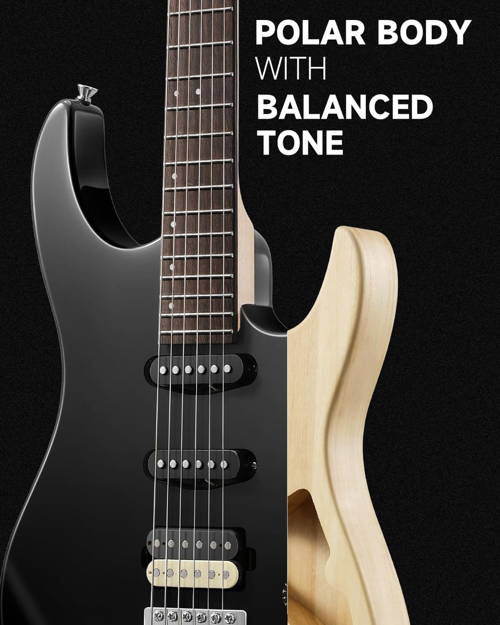 Donner DMT-66 39 polegadas guitarra elétrica de tamanho completo para iniciantes, kit de guitarra elétrica com capa preta roxa