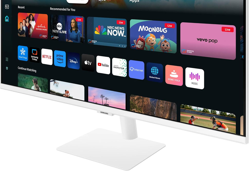 SAMSUNG 27-Inch M5 (M50D) Series FHD Smart Monitor with Streaming TV, Speakers, HDR10, Gaming Hub, Multiple Ports, Workout Tracker, Vision Accessibility Tools, LS27DM501ENXZA, 2024