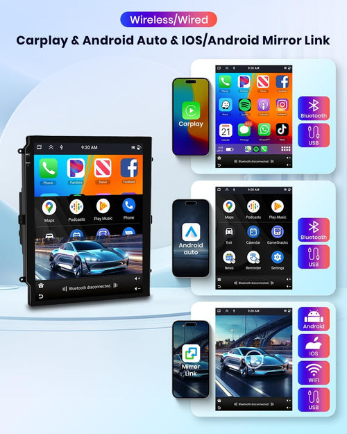 6G + 128G 8 Core Wireless CarPlay Android Car Radio for Opel Insignia Buick Regal 2009-2013 9.7 inch Car Radio with Android Auto GPS Navi WiFi Mirror Link Bluetooth FM/RDS/DSP Rear Camera 