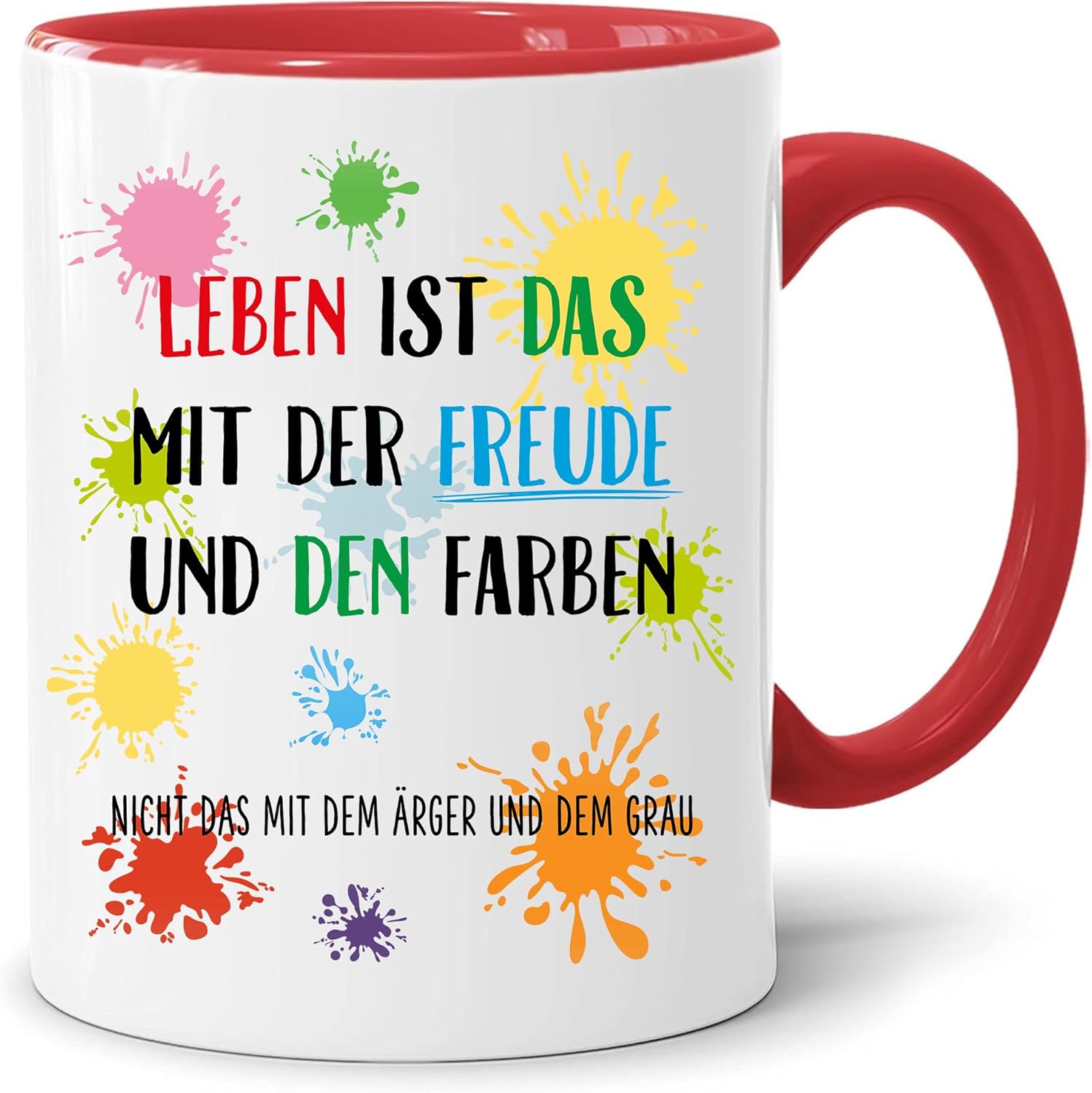 Jungle Mug Caneca com ditado, a vida é a alegria, presente, amigo, namorada, caneca grande, presentes para avó, presente preguiçoso, caneca divertida