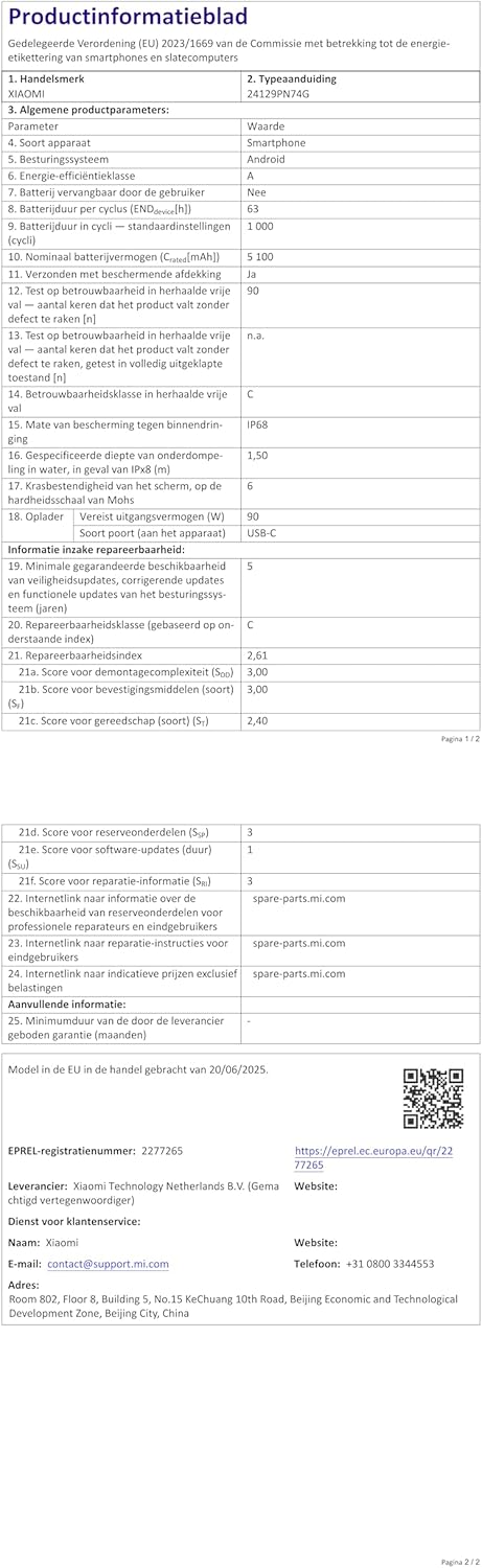 Xiaomi Handy 15 512GB