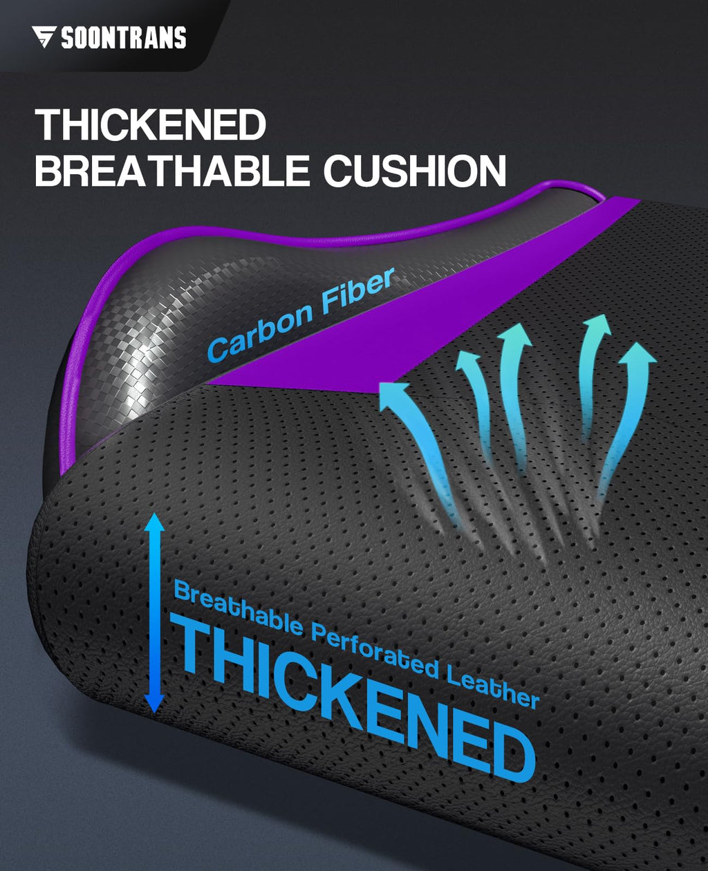 Silla gamer Soontrans con masajeador, reposapiés y reposacabezas, ergonómica, cojín de masaje lumbar, transmisión en vivo de YouTube y PlayStation (azul) 