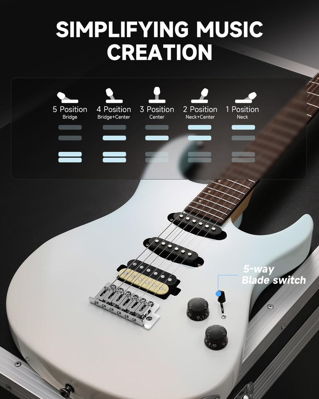 Donner DMT-66 39 polegadas guitarra elétrica de tamanho completo para iniciantes, kit de guitarra elétrica com capa preta roxa