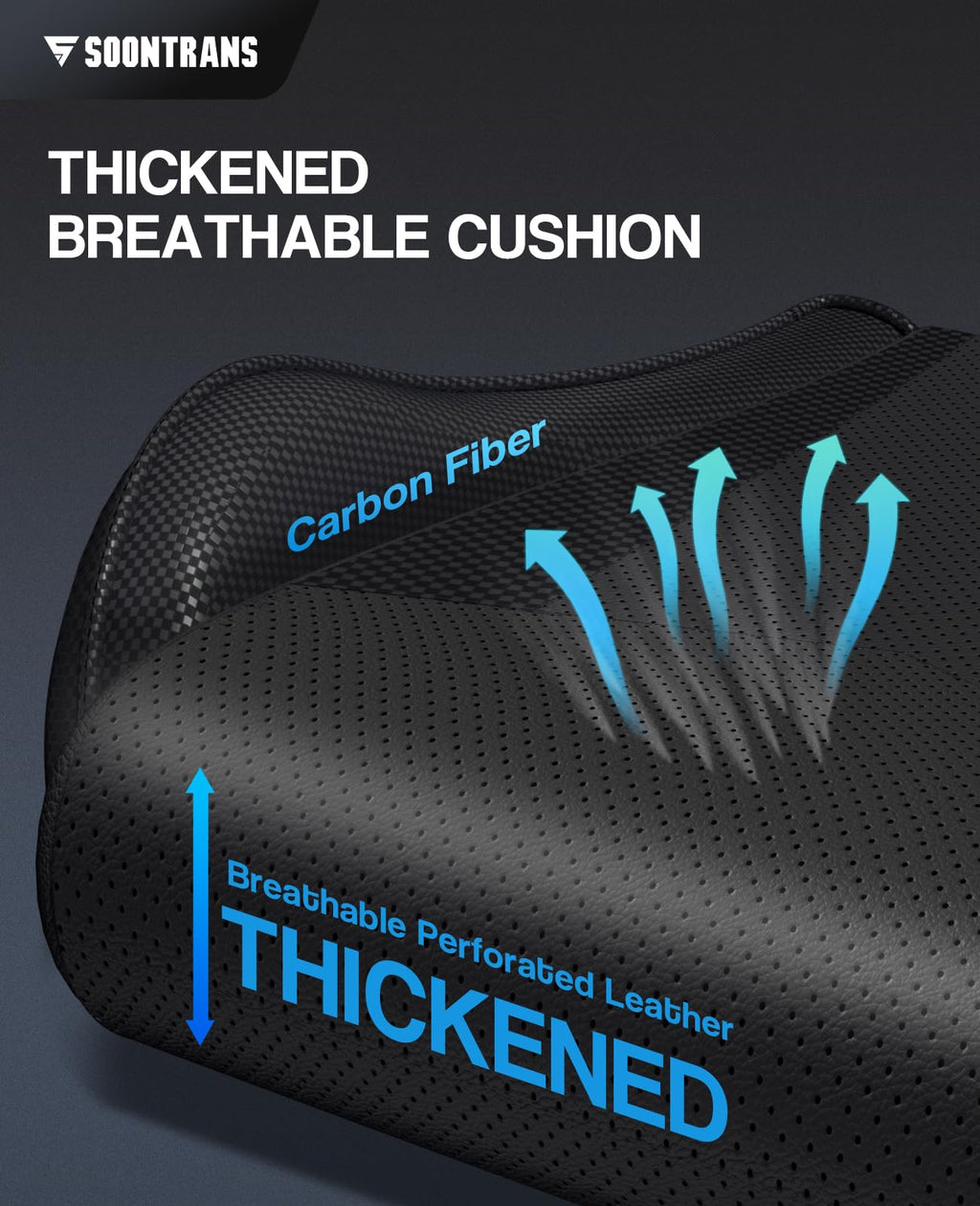 Silla gamer Soontrans con masajeador, reposapiés y reposacabezas, ergonómica, cojín de masaje lumbar, transmisión en vivo de YouTube y PlayStation (azul) 