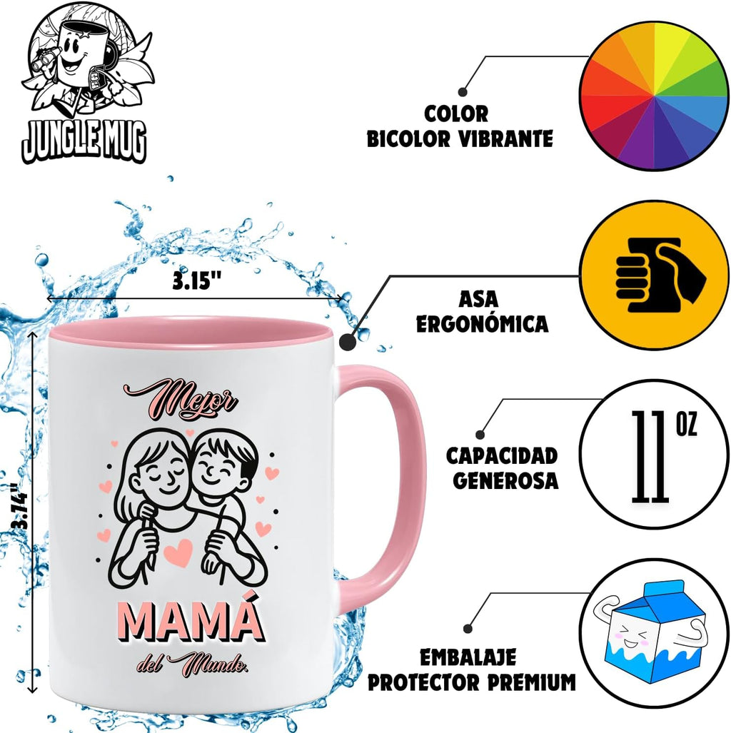 Jungle Mug Presente dia da mãe | caneca dia da mãe | melhor mãe do mundo | presente mãe | presente para o dia da mãe | caneca mãe | presentes dia da mãe