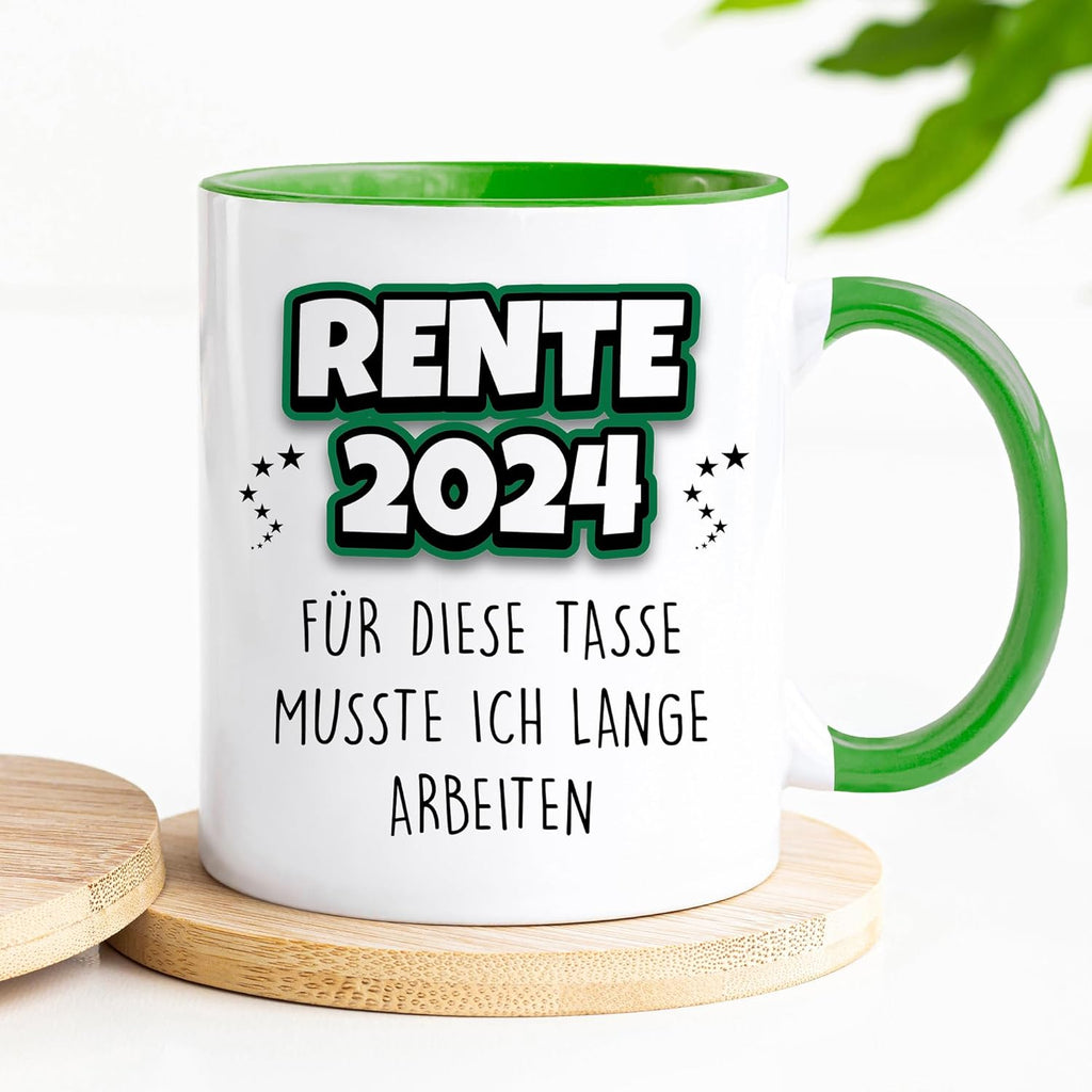 Jungle Mug Caneca com frase, pensão 2024 para esta caneca tive que trabalhar muito tempo - divertido presente de despedida para reforma - presente de despedida, presentes de reforma