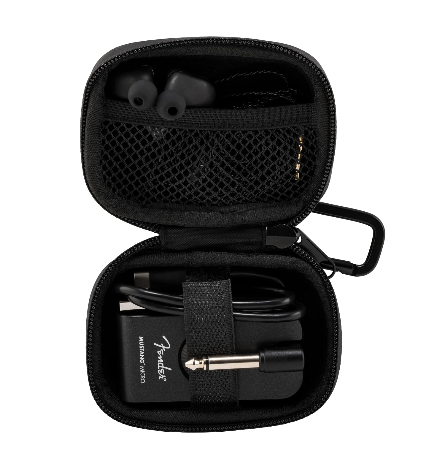 Fender Mustang Micro Plus amplificador de guitarra, amplificador de auriculares pessoal com 25 modelos de amplificador, 25 efeitos, Bluetooth e 100 presets, recarregável por USB